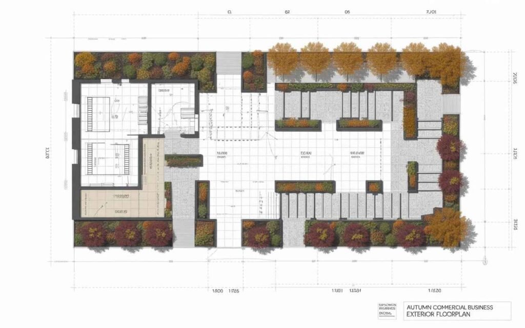 Autumn Commercial Business Exterior Floorplan
